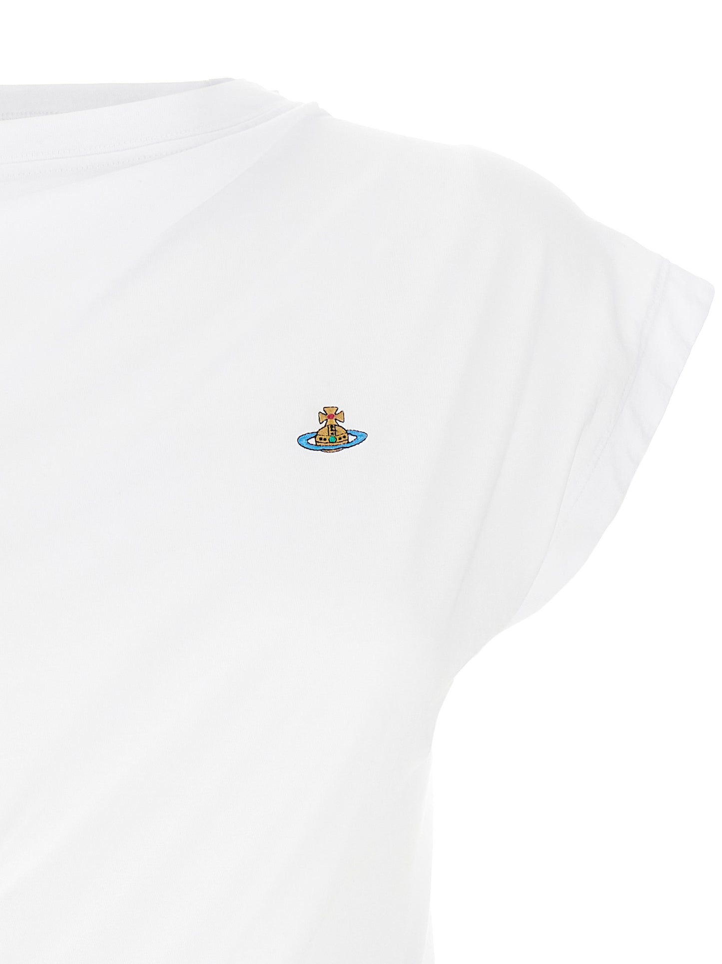 Vivienne Westwood Orb Women's Short-Sleeve Cotton T-Shirt - White Patterned