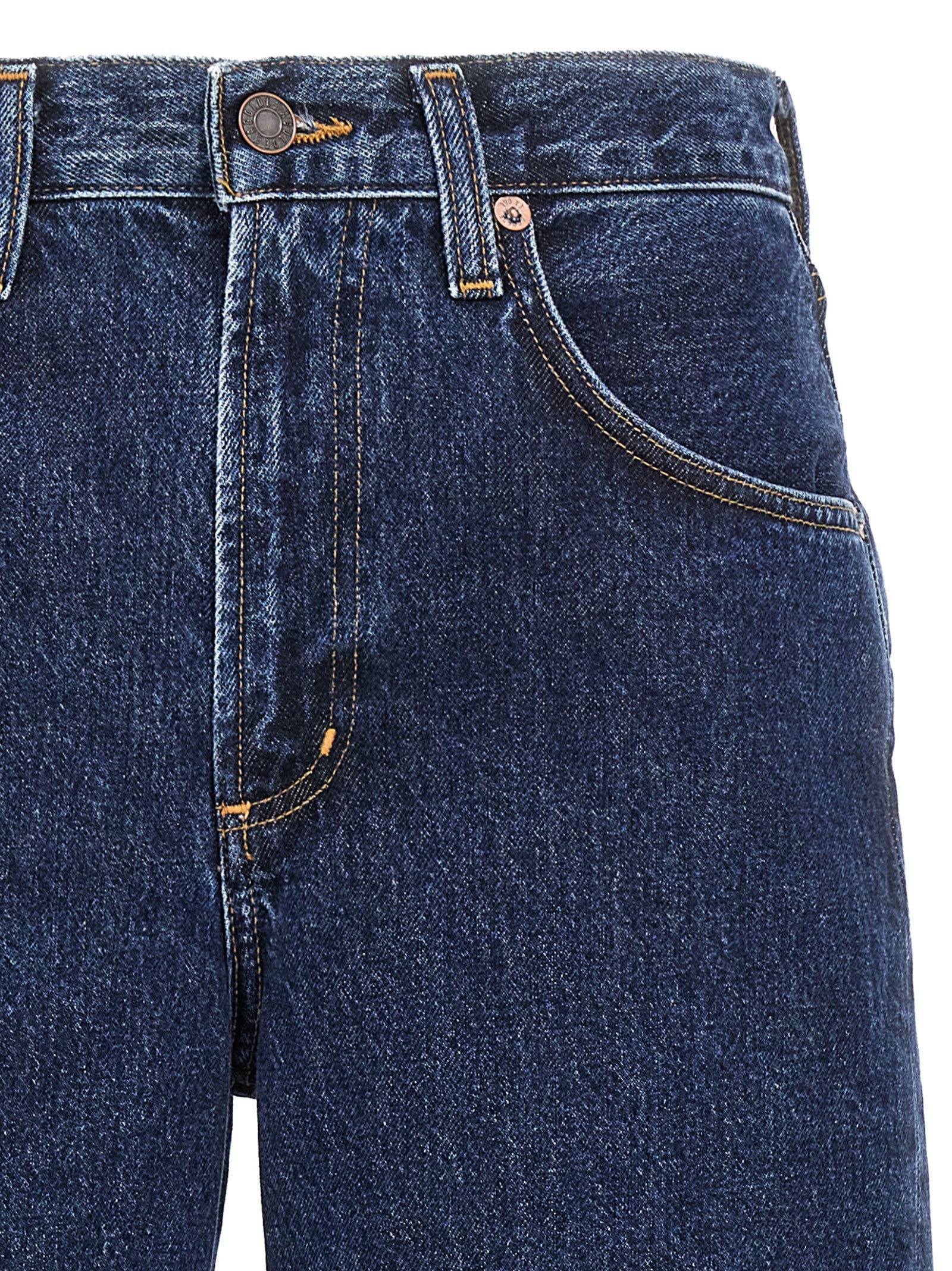 Jeans by Agolde for women in denim cotton blue & indigo features an sartorial wide and long with a cut for a sartorial finish.