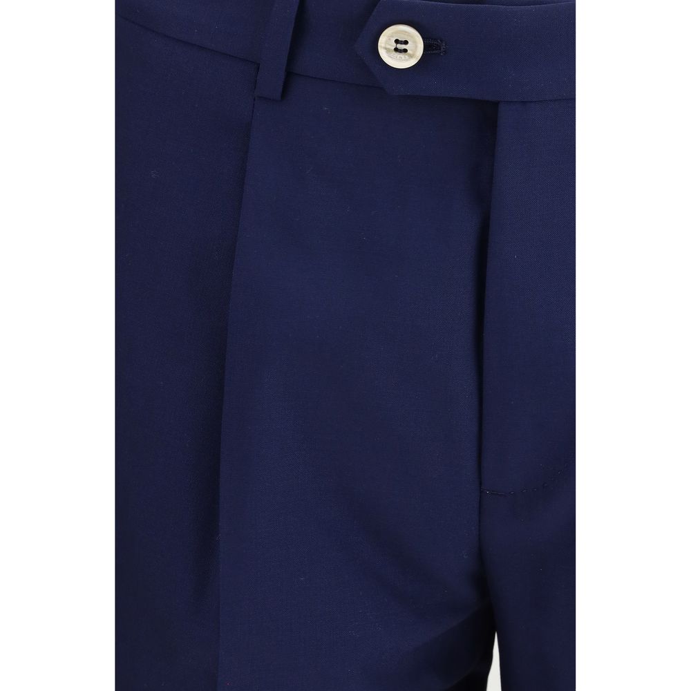 Pant Suit by Brunello Cucinelli for men in wool blue presents a nuanced silhouette, showcasing a nuanced and nuanced regular-fit for an elevated aesthetic.