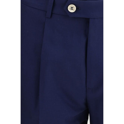Pant Suit by Brunello Cucinelli for men in wool blue presents a nuanced silhouette, showcasing a nuanced and nuanced regular-fit for an elevated aesthetic.