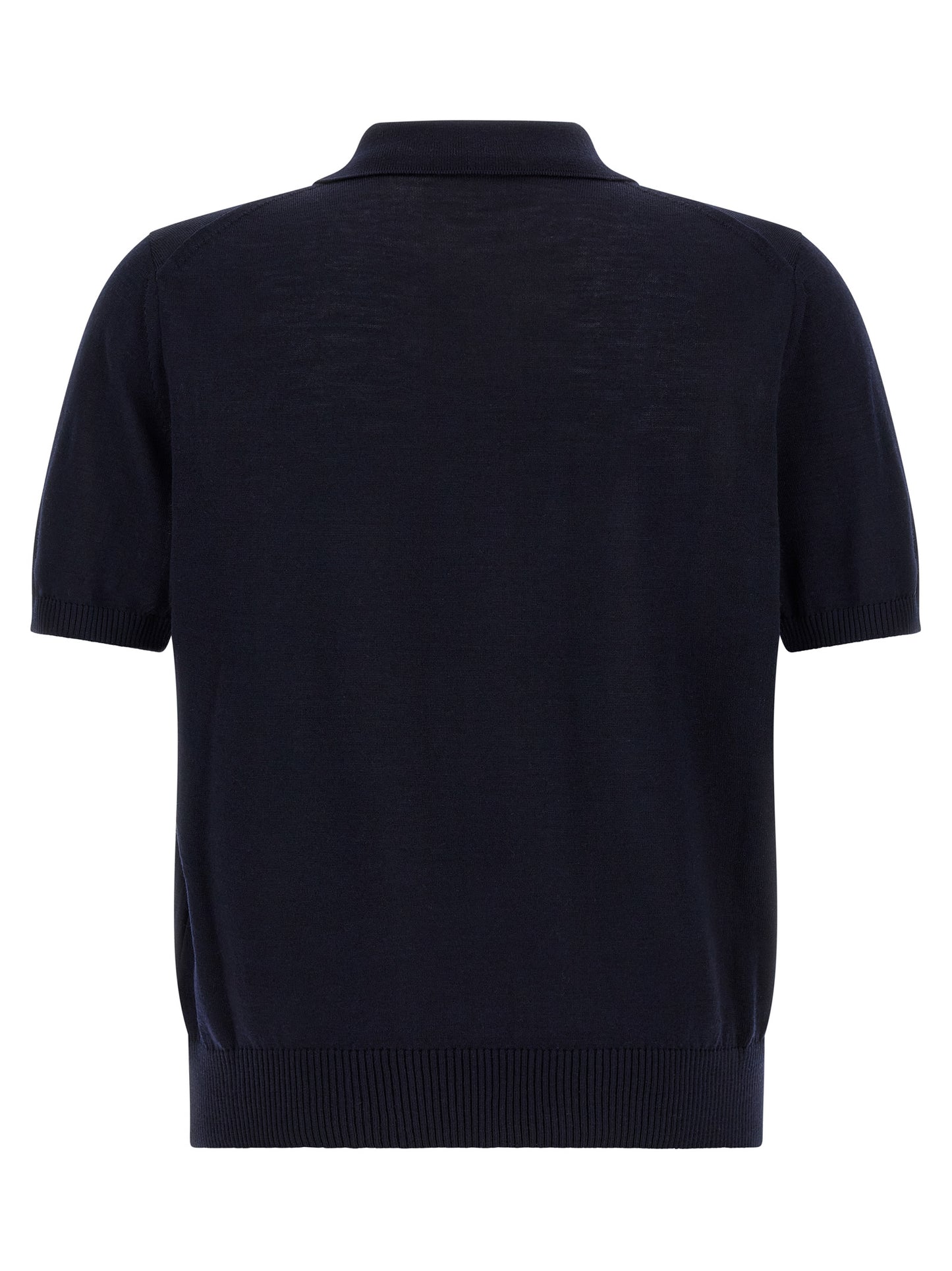 Polo Shirt by Hugo Boss for men in virgin wool dark-blue presents a sleek silhouette, featuring a refined and for a sleek finish.