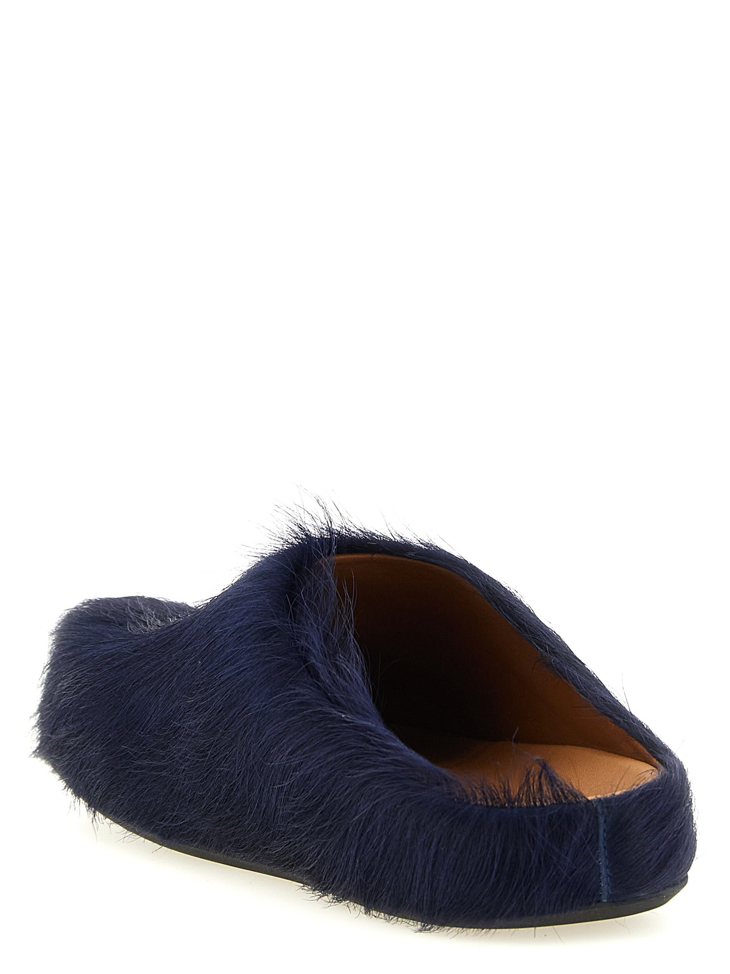 Flat Mule Mules Slip-On Shoes by Marni for men in calfskin leather blue showcases a resplendent Men's Calfskin Leather Flat Mule Mules Slip-On Shoes aesthetic, defined by its resplendent and elegant flat.