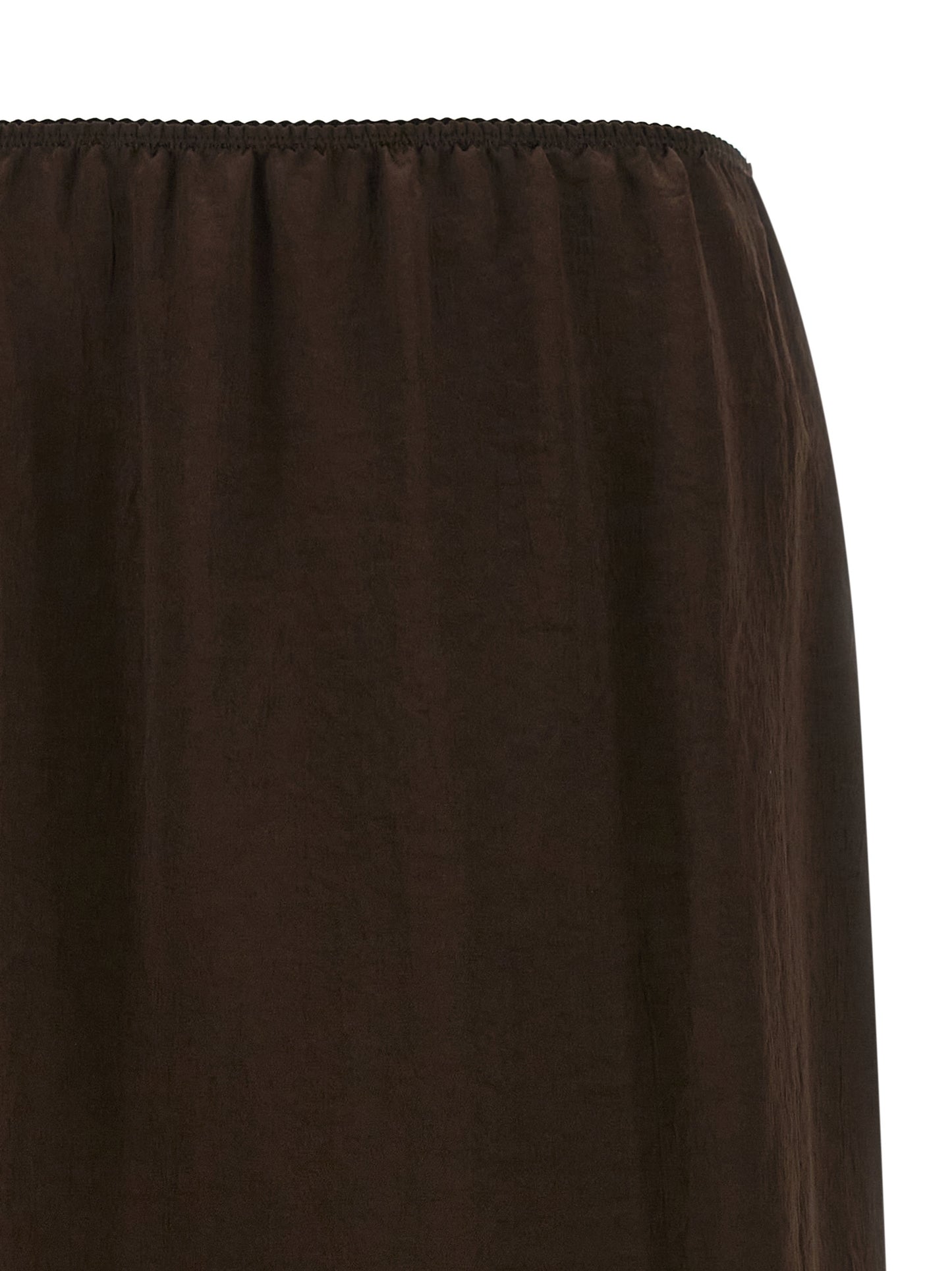 Skirt by Twinset for women in marabou acrylic satin brown & floral features a sublime silhouette, showcasing the sublime design of the Women's Marabou Acrylic Satin Skirt in a sophisticated midi.