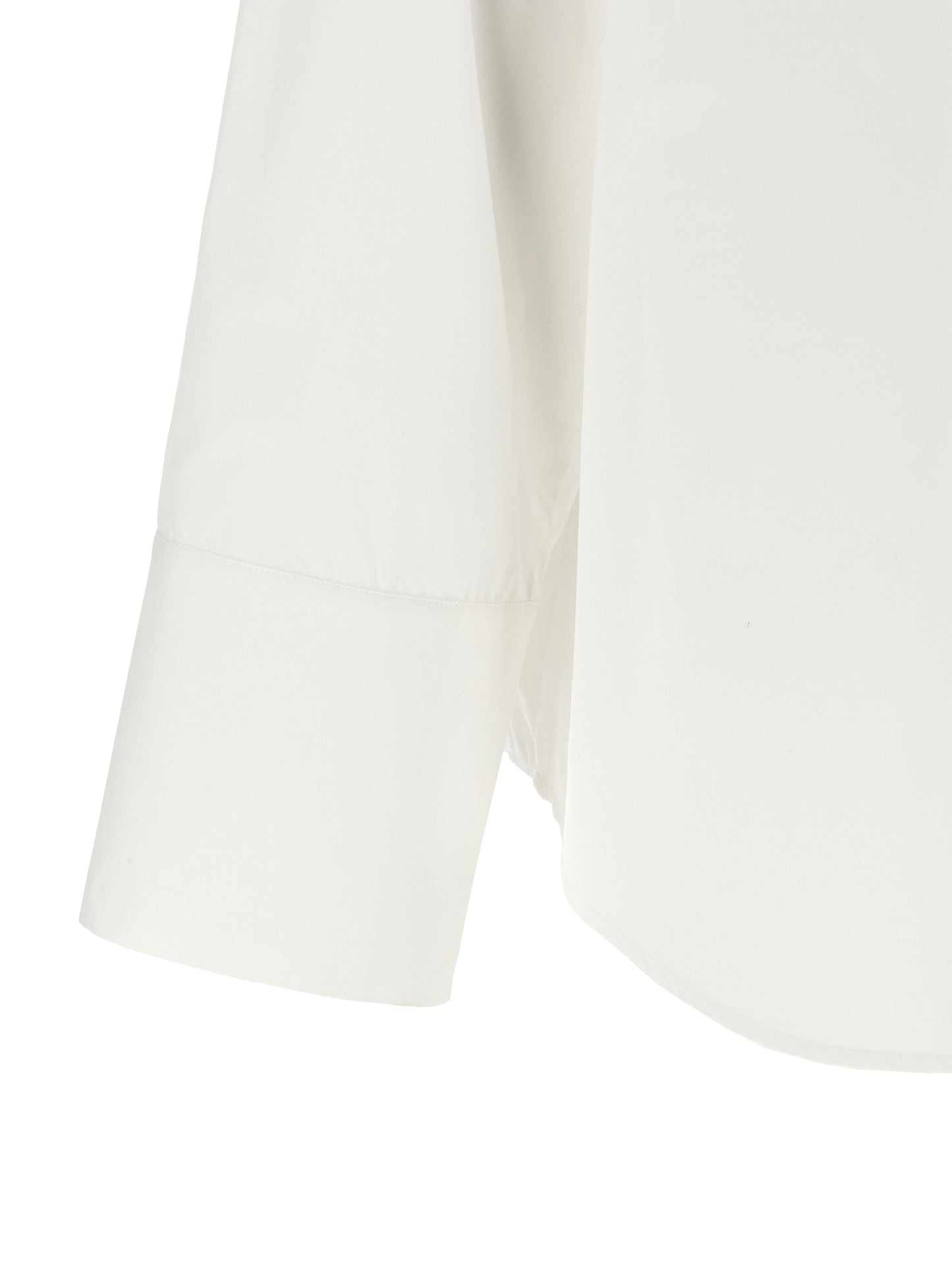 Blouse by Alberta Ferretti for women in cotton gold & white presents a discerning silhouette, showcasing a sophisticated and for a truly discerning finish.