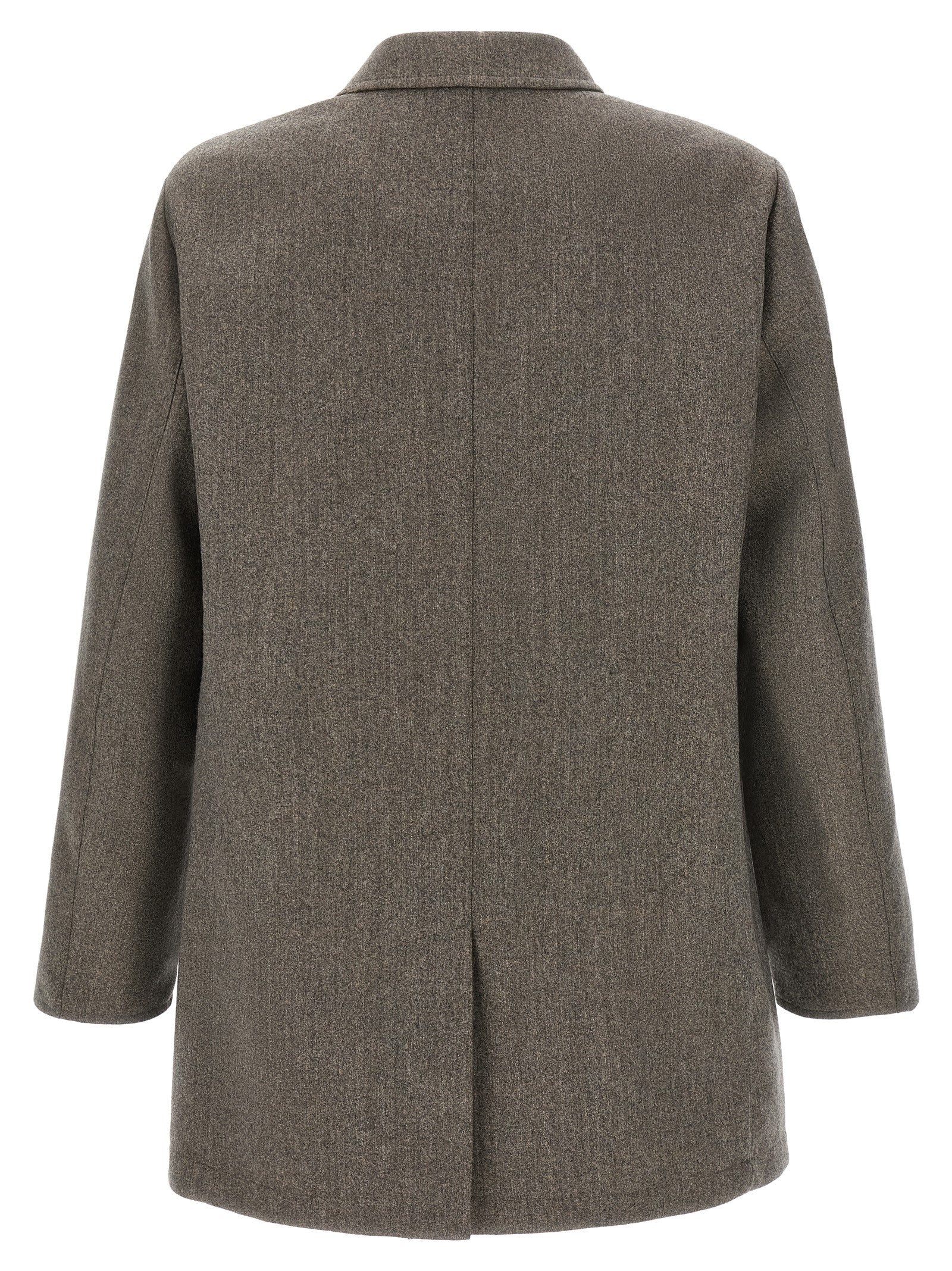 This Rain Coat by Pal Zileri for men in wool brown & gray offers a perennial silhouette, showcasing a sophisticated shirt-collar neckline and perennial for a refined finish.