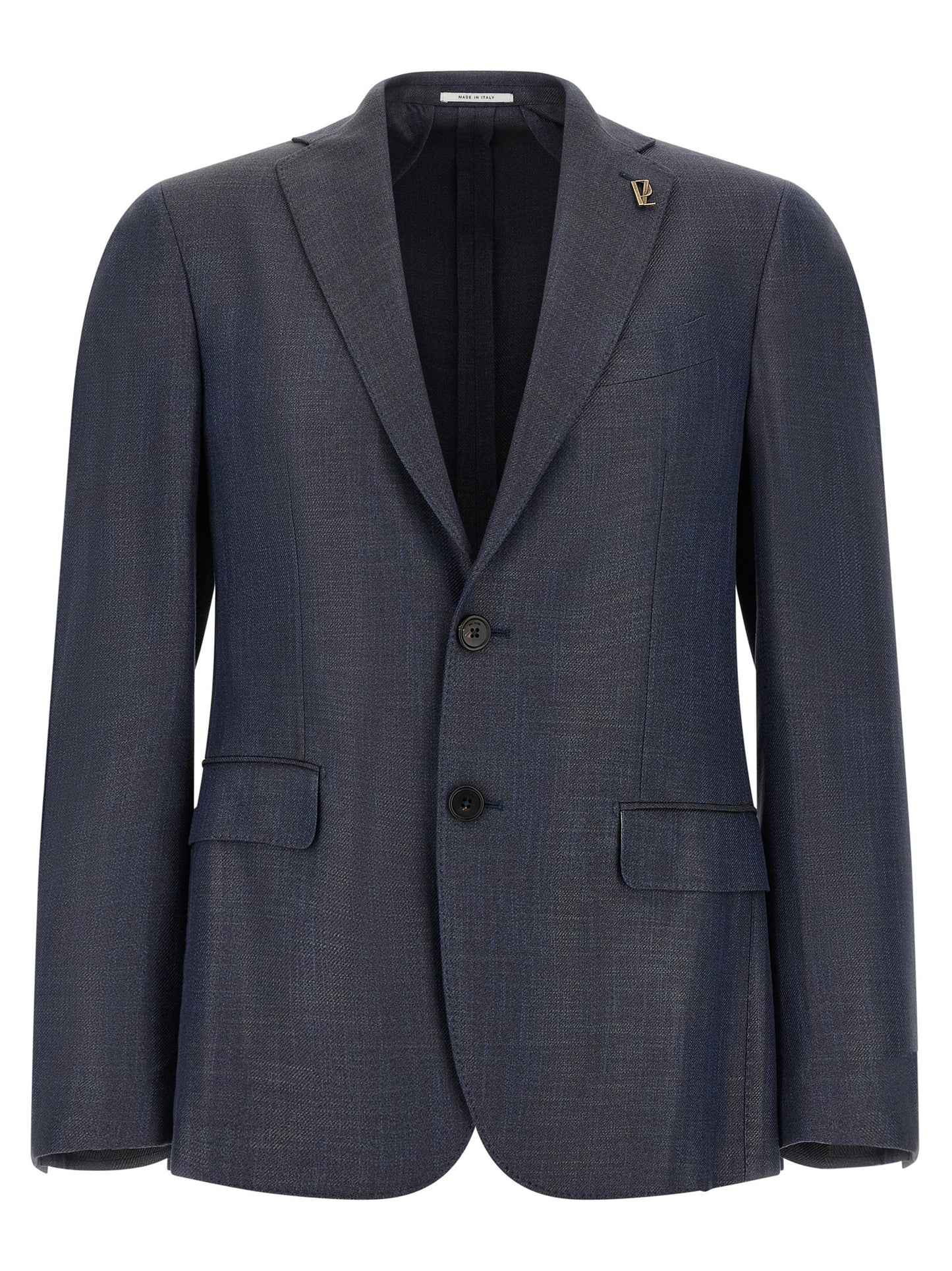 Blazer by Pal Zileri for men in viscose gold & navy presents a distinguished silhouette, detailed with a distinguished lapel neckline and distinctive for a truly sophisticated finish.