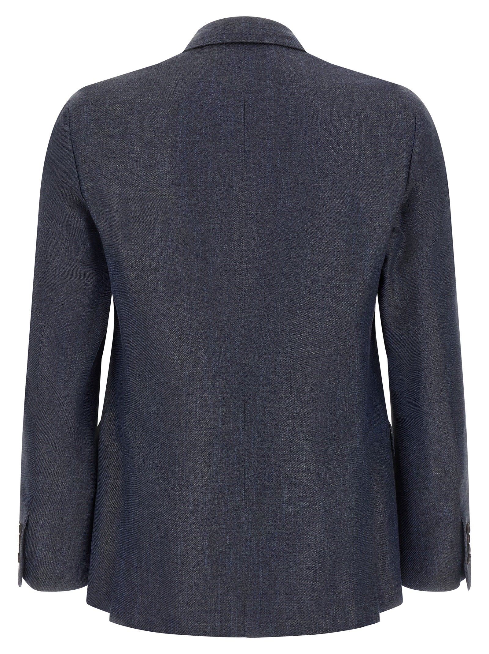 Blazer by Pal Zileri for men in viscose gold & navy showcases a polished silhouette, highlighted by a refined lapel neckline and polished for a sophisticated finish.
