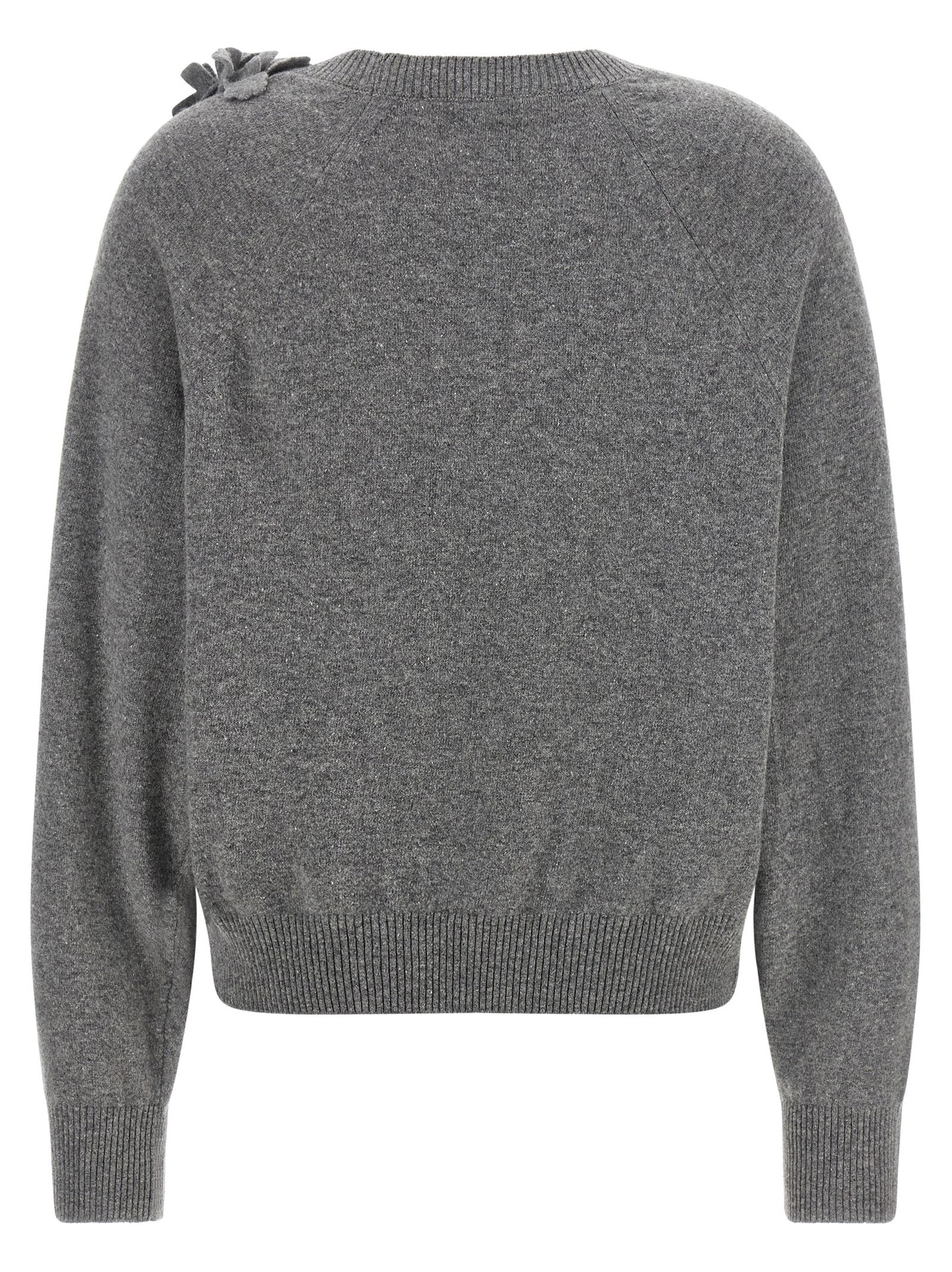 Cardigan by Alberta Ferretti for women in virgin wool gray & floral features an crisp silhouette, showcasing a sophisticated and detail for a truly crisp finish.
