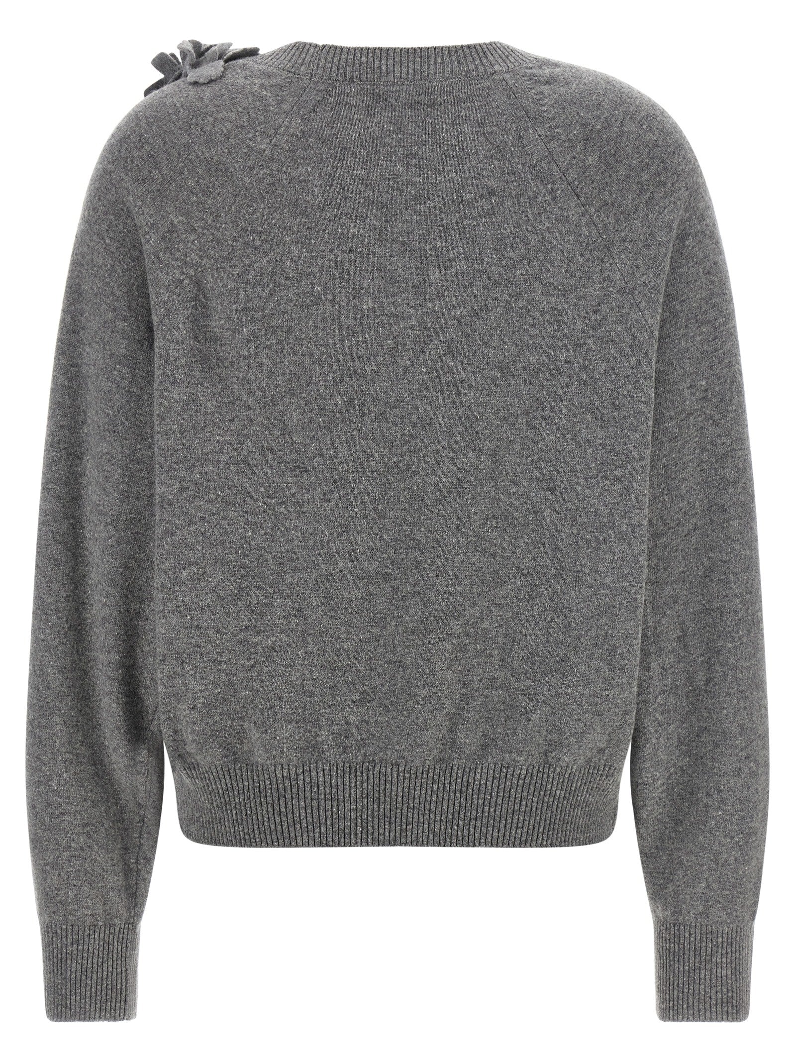 Cardigan by Alberta Ferretti for women in virgin wool gray & floral features an crisp silhouette, showcasing a sophisticated and detail for a truly crisp finish.