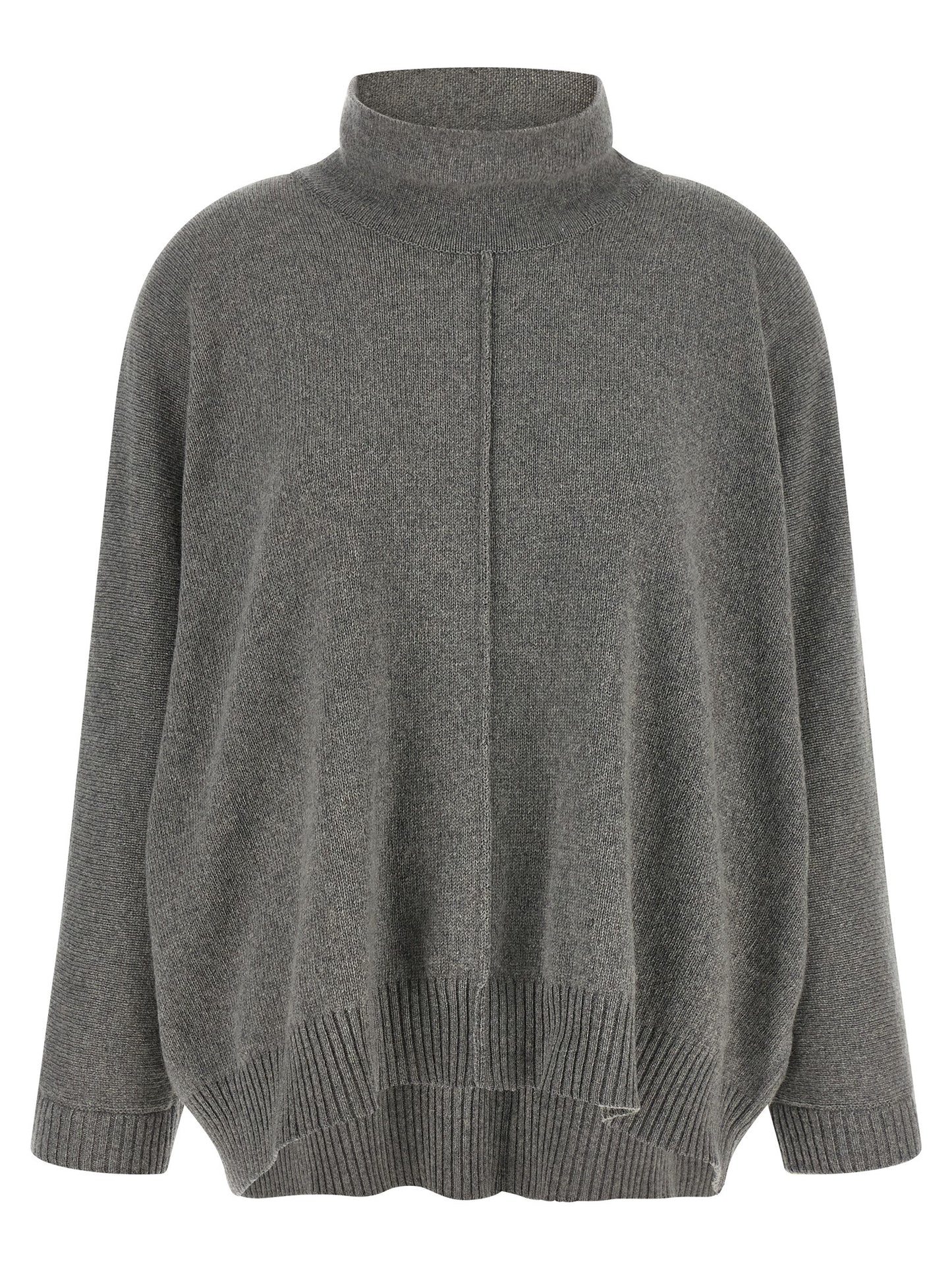 Cardigan by Alberta Ferretti for women in cashmere & acrylic fiber camel, gray & gold features a dramatic silhouette, showcasing a sophisticated and dramatic detail for a timeless, premium look.
