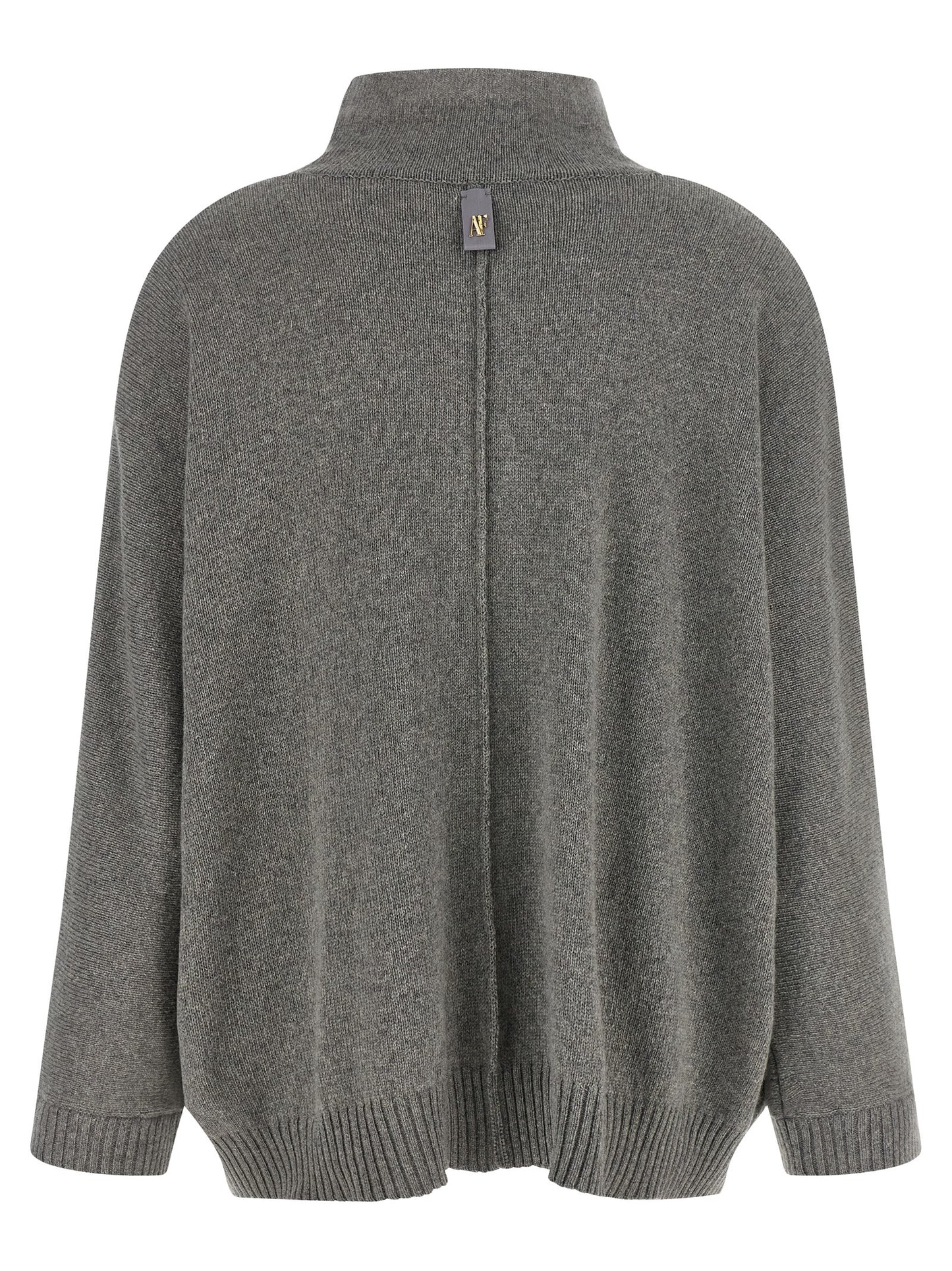 Cardigan by Alberta Ferretti for women in cashmere & acrylic fiber camel, gray & gold features an impeccable silhouette, showcasing a sophisticated and detail for a truly impeccable finish.