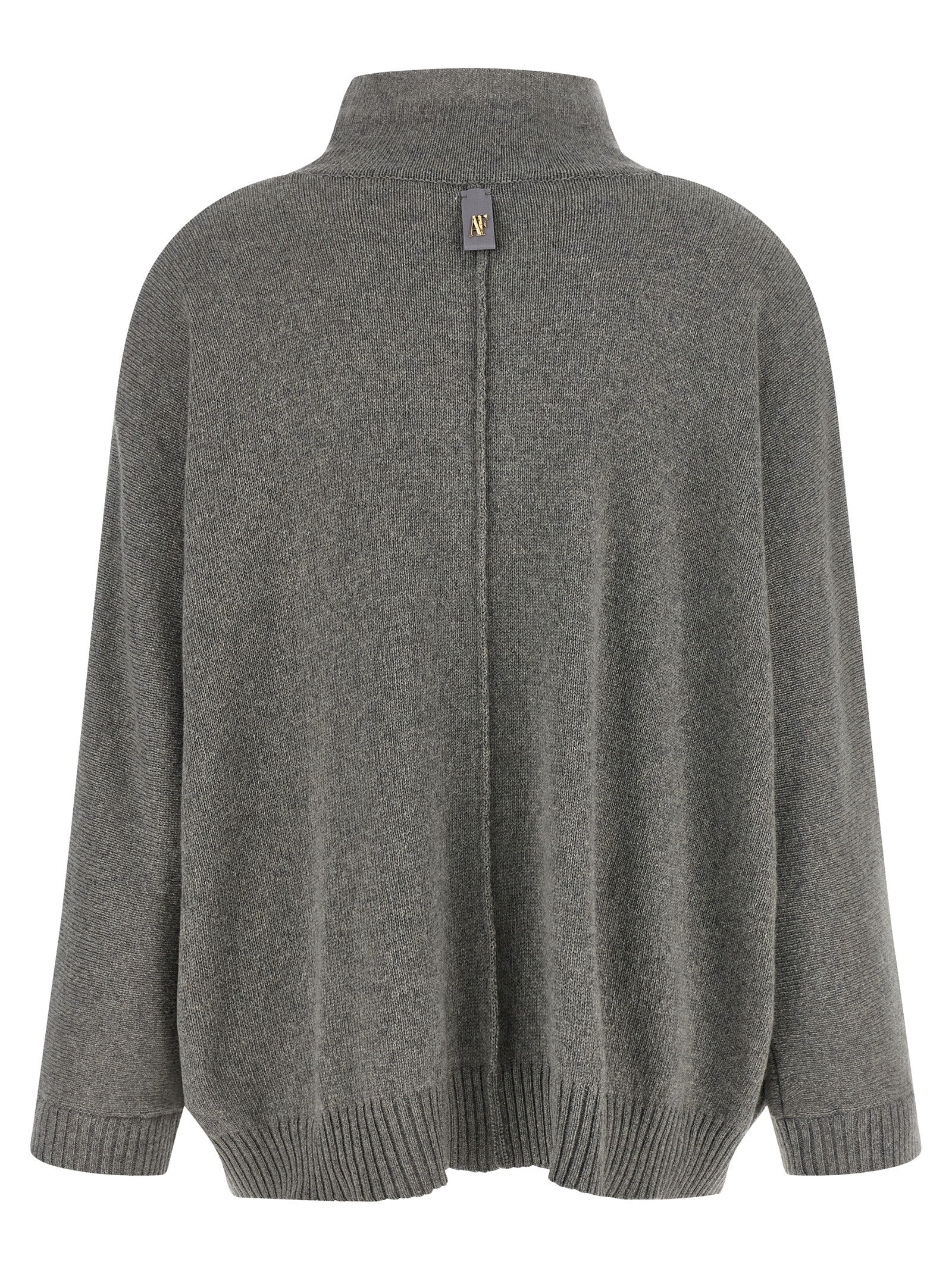 Cardigan by Alberta Ferretti for women in cashmere & acrylic fiber camel, gray & gold features an impeccable silhouette, showcasing a sophisticated and detail for a truly impeccable finish.