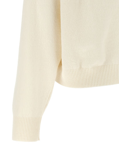Cardigan by Alberta Ferretti for women in virgin wool white & floral showcases a captivating silhouette, artfully detailed with a captivating and for a truly sophisticated captivating look.