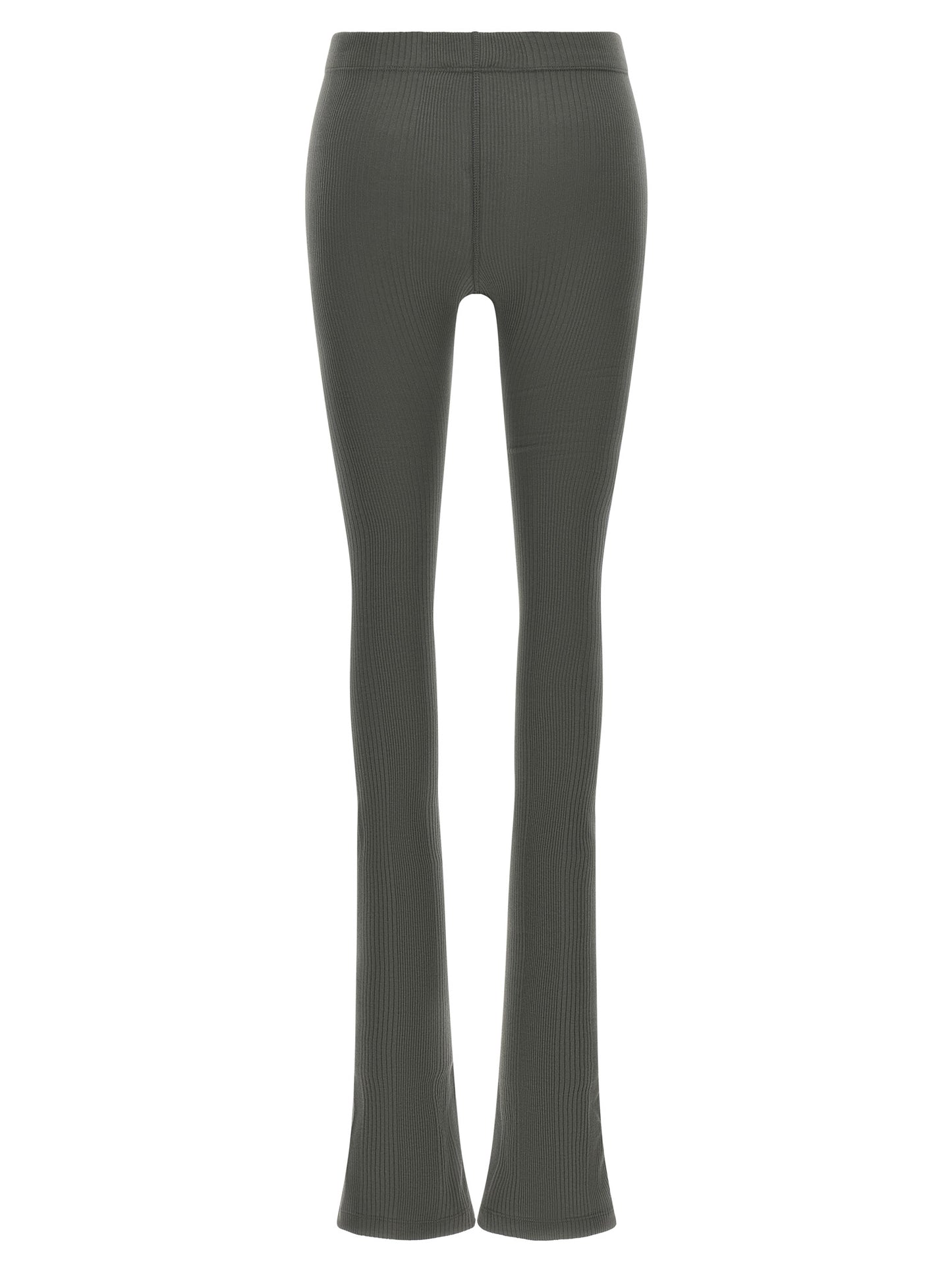 Trousers by Armarium for women in cotton gray features an sartorial silhouette, showcasing a precise flared and long with a sartorial for a refined look.