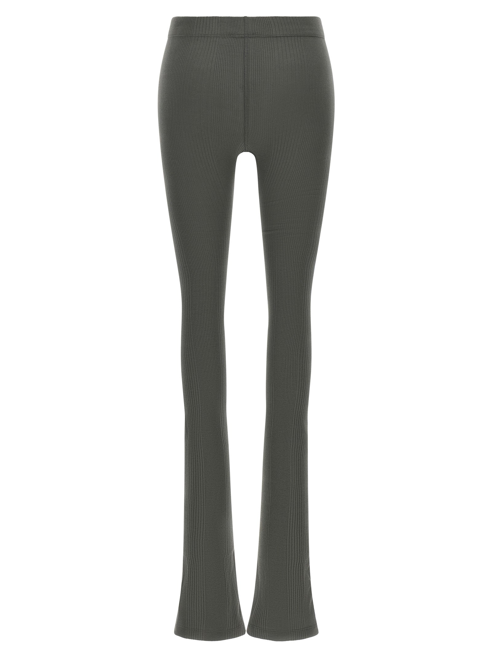 Trousers by Armarium for women in cotton gray features an sartorial silhouette, showcasing a precise flared and long with a sartorial for a refined look.