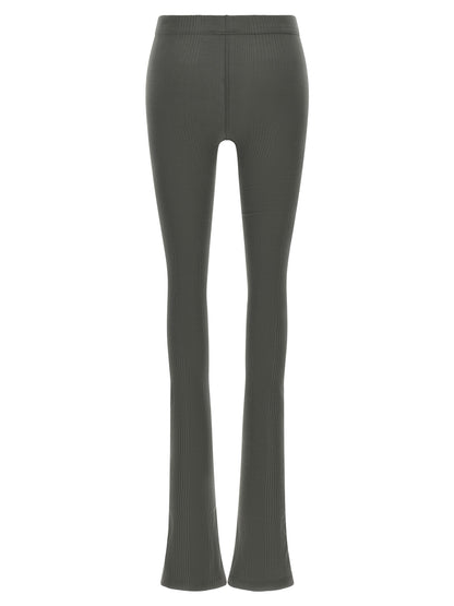 Trousers by Armarium for women in cotton gray features an sartorial silhouette, showcasing a precise flared and long with a sartorial for a refined look.