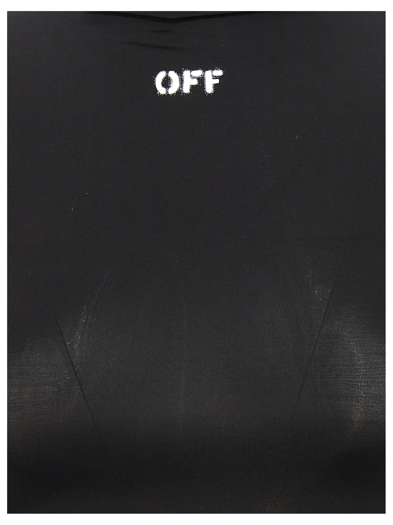 Activewear T-Shirt by Off-White for women in stretch fabric & acetate black, white & signature features a dynamic silhouette with and enhanced by functional .