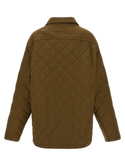Windbreaker Jacket by A.P.C. for women in polyester & virgin wool bicolour, green & silver presents a resilient silhouette, artfully detailed with a sophisticated and functional pockets & windproof for a resilient finish.
