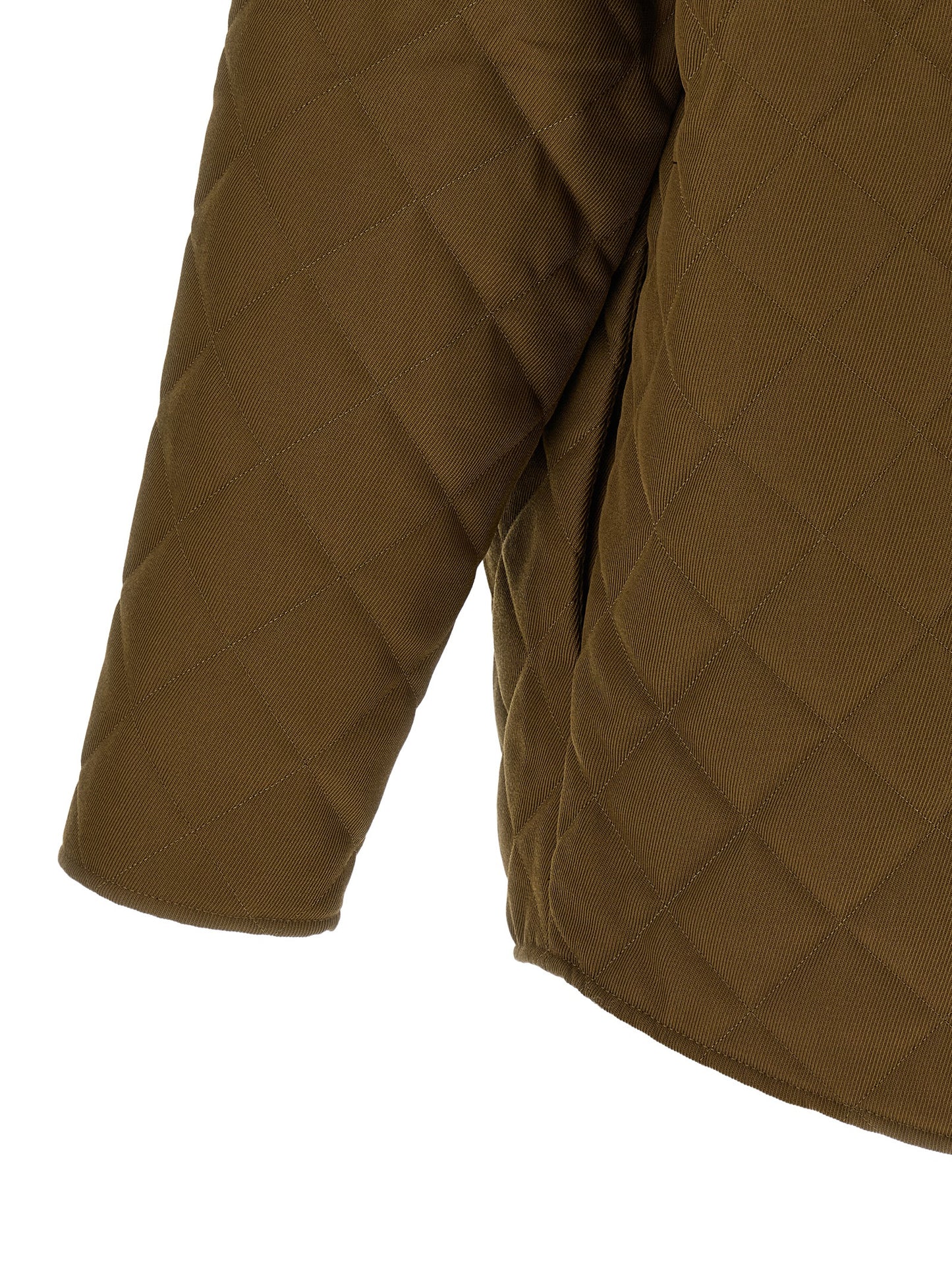 Windbreaker Jacket by A.P.C. for women in polyester & virgin wool bicolour, green & silver showcases a modern silhouette, integrating pockets & windproof and a modern for a sophisticated finish.