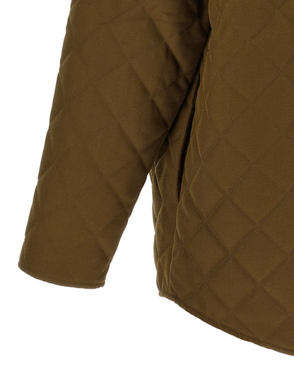 Windbreaker Jacket by A.P.C. for women in polyester & virgin wool bicolour, green & silver showcases a modern silhouette, integrating pockets & windproof and a modern for a sophisticated finish.