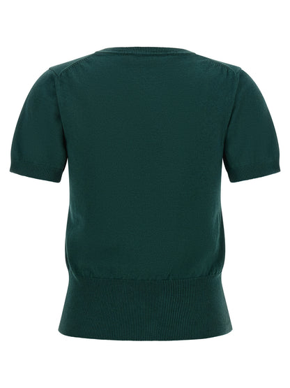 Shirt by Vivienne Westwood for women in cashmere cotton blend bicolour, green & patterned presents a discerning silhouette, showcasing a sophisticated crew neckline and for a truly discerning finish.