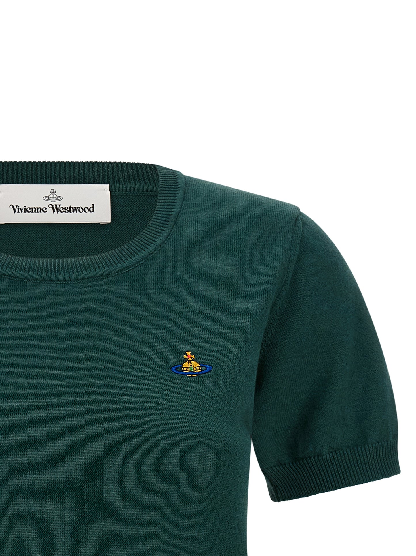 Shirt by Vivienne Westwood for women in cashmere cotton blend bicolour, green & patterned features an polished silhouette, showcasing a sophisticated and detail for a truly polished finish.
