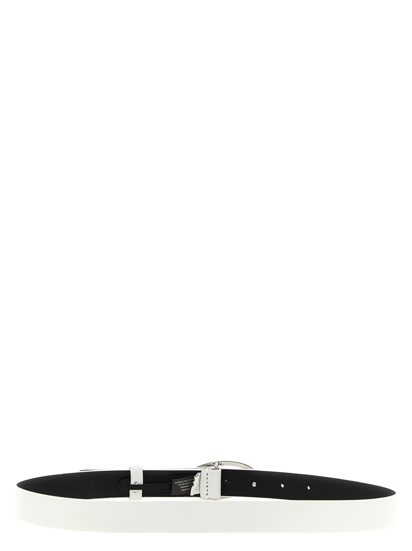 Belt by Diesel for women in leather & metal white presents a artisanal silhouette from the 1 Dr Leather & Metal Belt collection, showcasing an artisanal design and refined craftsmanship for a artisanal look.