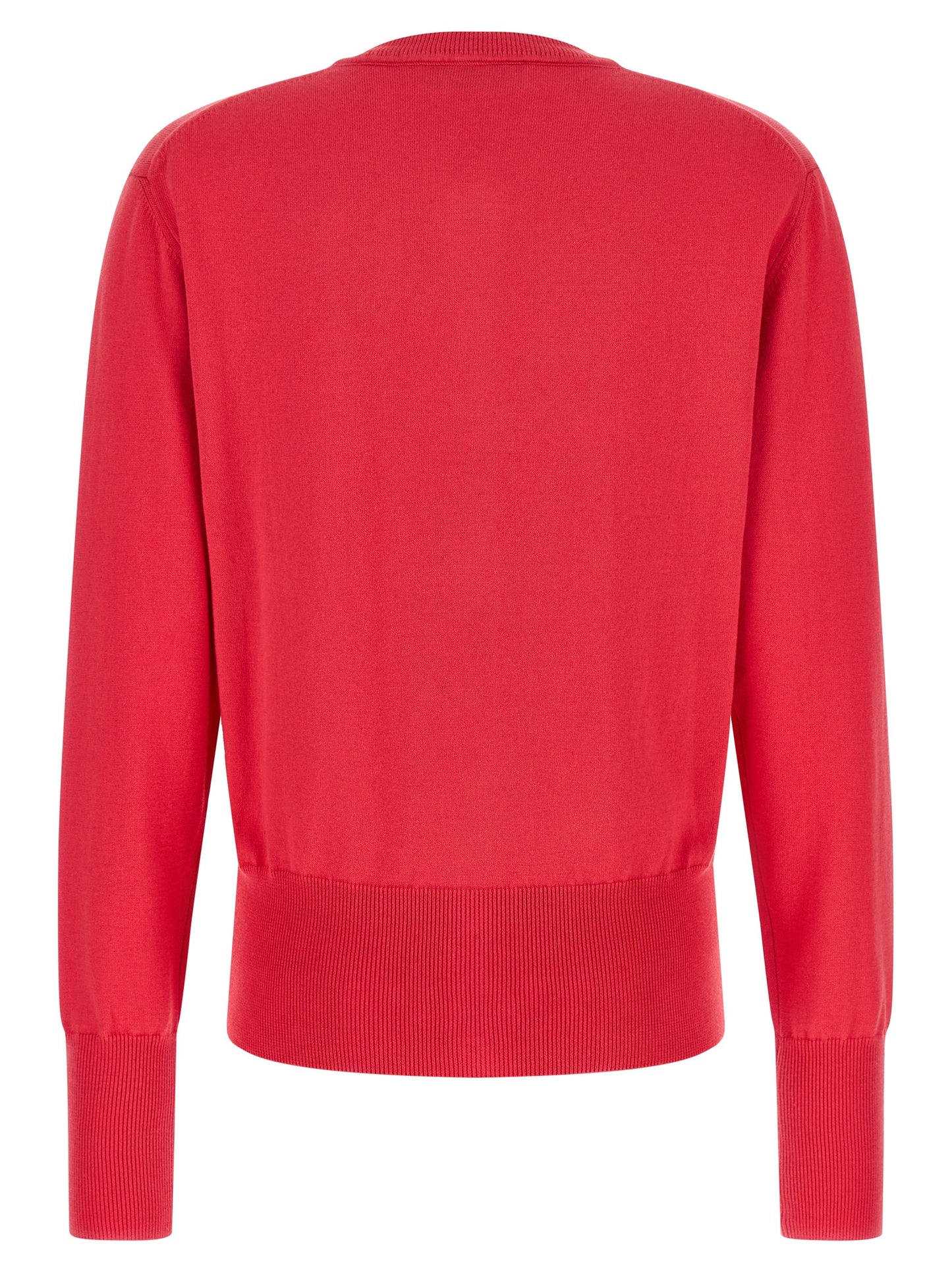 Cardigan by Vivienne Westwood for women in cashmere cotton blend amber, multicolor, red & signature showcases a captivating silhouette, artfully detailed with a captivating and round neckline for a truly sophisticated captivating look.