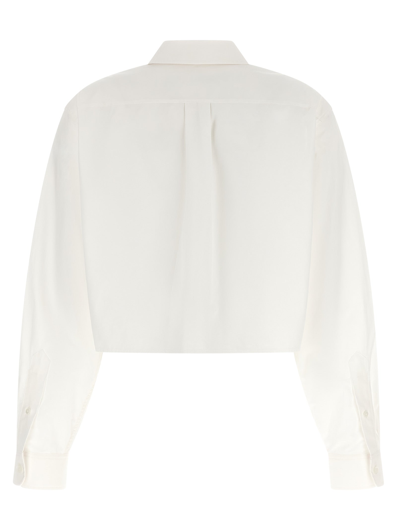 Blouse by Alexander Wang for women in cotton white features an architectural silhouette with a refined and elegant square neckline for a architectural look.