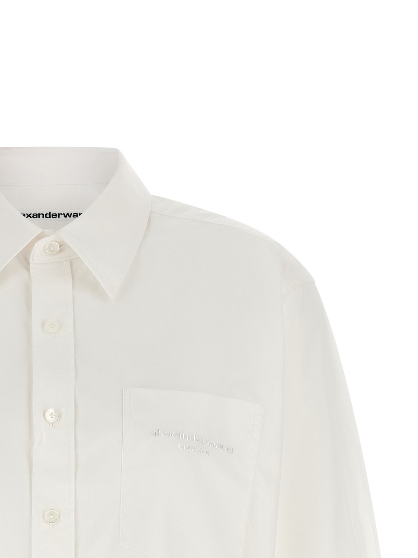 Blouse by Alexander Wang for women in cotton white showcases a sublime silhouette, artfully detailed with a sublime square neckline and for a sophisticated, sublime finish.