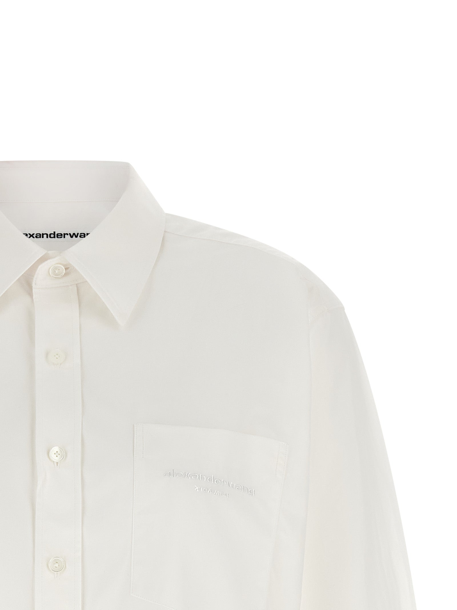 Blouse by Alexander Wang for women in cotton white showcases a sublime silhouette, artfully detailed with a sublime square neckline and for a sophisticated, sublime finish.