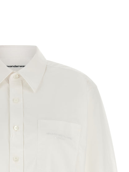 Blouse by Alexander Wang for women in cotton white showcases a sublime silhouette, artfully detailed with a sublime square neckline and for a sophisticated, sublime finish.