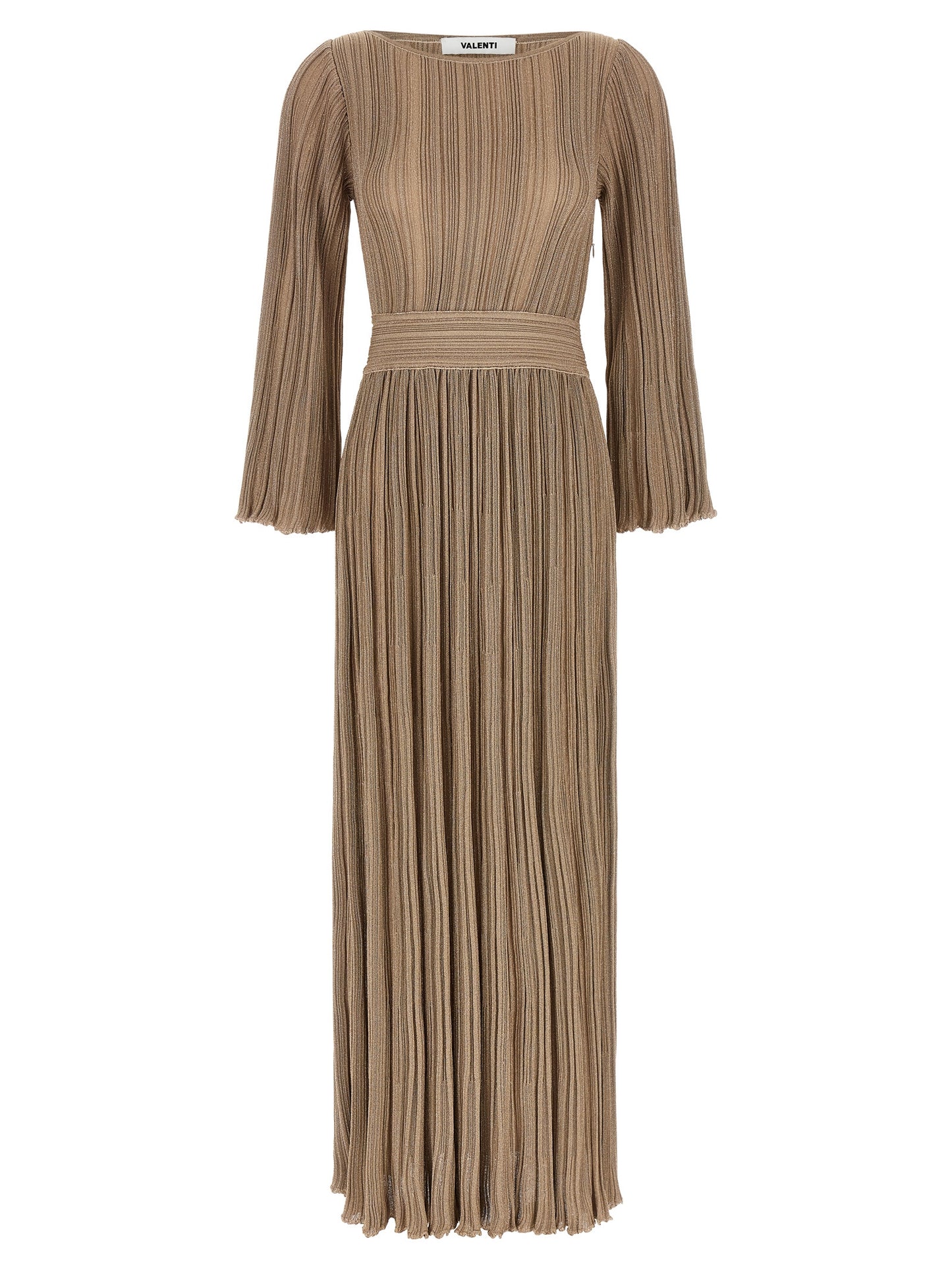 ANTONINO VALENTI Women's Boat Neck Polyester & Viscose Dress - Gold Signature