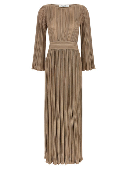 ANTONINO VALENTI Women's Boat Neck Polyester & Viscose Dress - Gold Signature