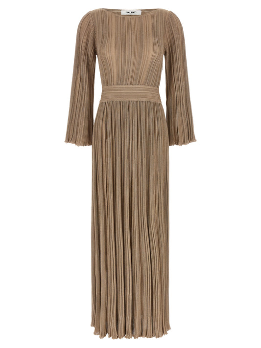 ANTONINO VALENTI Women's Boat Neck Polyester & Viscose Dress - Gold Signature