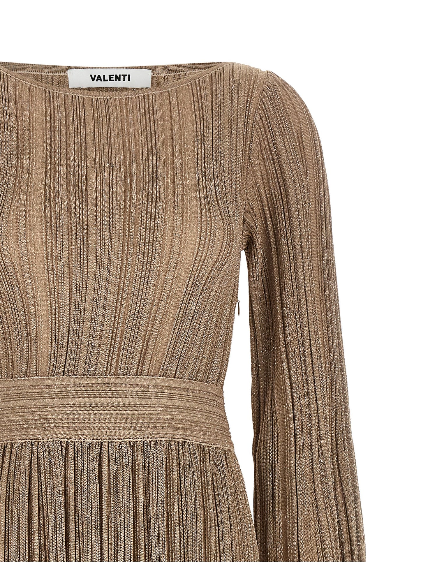 ANTONINO VALENTI Women's Boat Neck Polyester & Viscose Dress - Gold Signature
