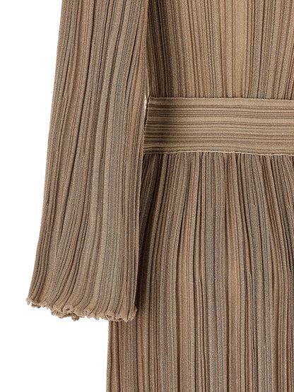 ANTONINO VALENTI Women's Boat Neck Polyester & Viscose Dress - Gold Signature