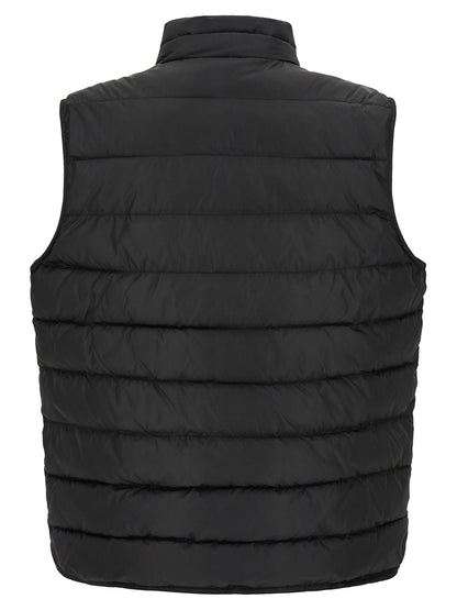 Vest by Dolce & Gabbana for men in polyester black features a stylish silhouette, showcasing distinct pockets and a refined for a truly stylish finish.