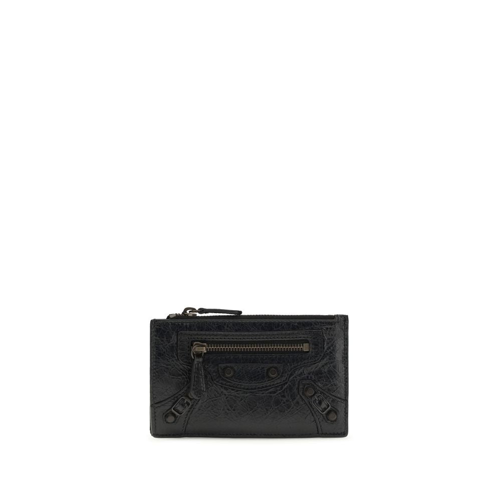 Cardholder Wallet by Balenciaga for women in bos taurus suede calf leather black presents a refined silhouette, artfully capturing the essence of the Le City Bos Taurus Suede Calf Leather Cardholder Wallet design with sophisticated card-organization coin-purse for a refined look.