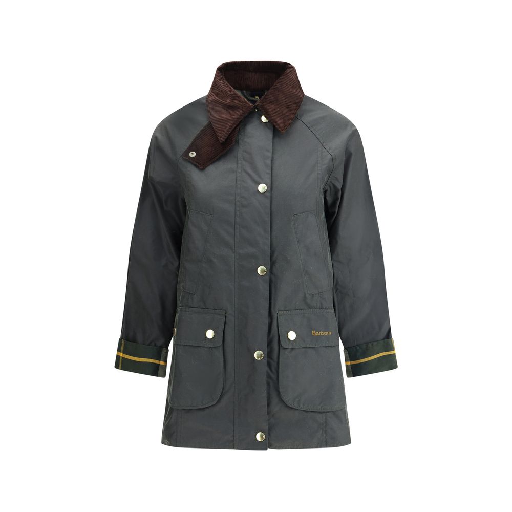 Jacket by Barbour for women in cotton bicolour & tartan presents a authentic silhouette, artfully detailed with a authentic round neckline and functional pockets for a premium authentic finish.