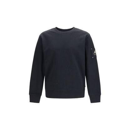 Sweatshirt by Moose Knuckles for men in cotton terry cloth black & gunmetal presents a smart casual silhouette, featuring a smart casual and for a sophisticated look.