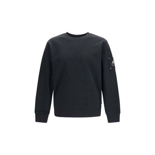 Sweatshirt by Moose Knuckles for men in cotton terry cloth black & gunmetal presents a smart casual silhouette, featuring a smart casual and for a sophisticated look.