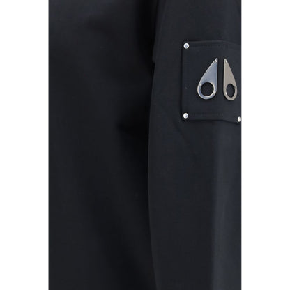 Sweatshirt by Moose Knuckles for men in cotton terry cloth black & gunmetal features an enviable silhouette, showcasing a premium and refined for a truly enviable finish.