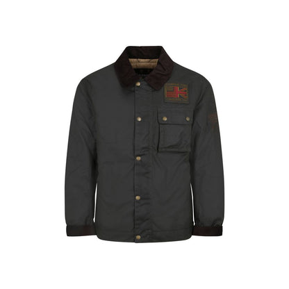Jacket by Barbour International for men in cotton bicolour showcases a contemporary silhouette, detailed with a contemporary and premium pockets for a sophisticated finish.