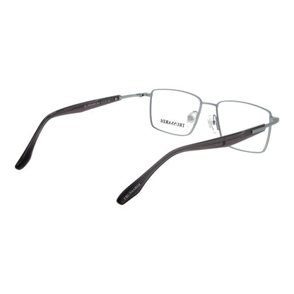Eyeglasses Frames by Trussardi for men in titanium silver features an refined silhouette, showcasing a sophisticated silver coloured frame and refined full-frame frame design for a refined look.