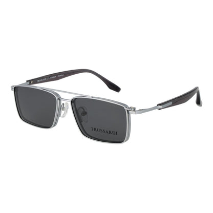 Eyeglasses Frames by Trussardi for men in and silver showcases a refined silhouette, detailed with a silver coloured frame finish and a sophisticated full-frame frame design.