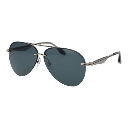 Trussardi Aviator Rimless Non-Polarized Dark-Tint Metal Sunglasses - Grey
