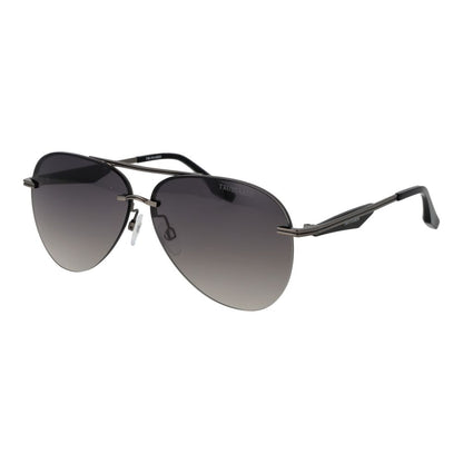 Trussardi Aviator Rimless Gradient Medium-Tint Metal Sunglasses - Grey