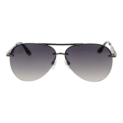 Trussardi Aviator Rimless Gradient Medium-Tint Metal Sunglasses - Grey