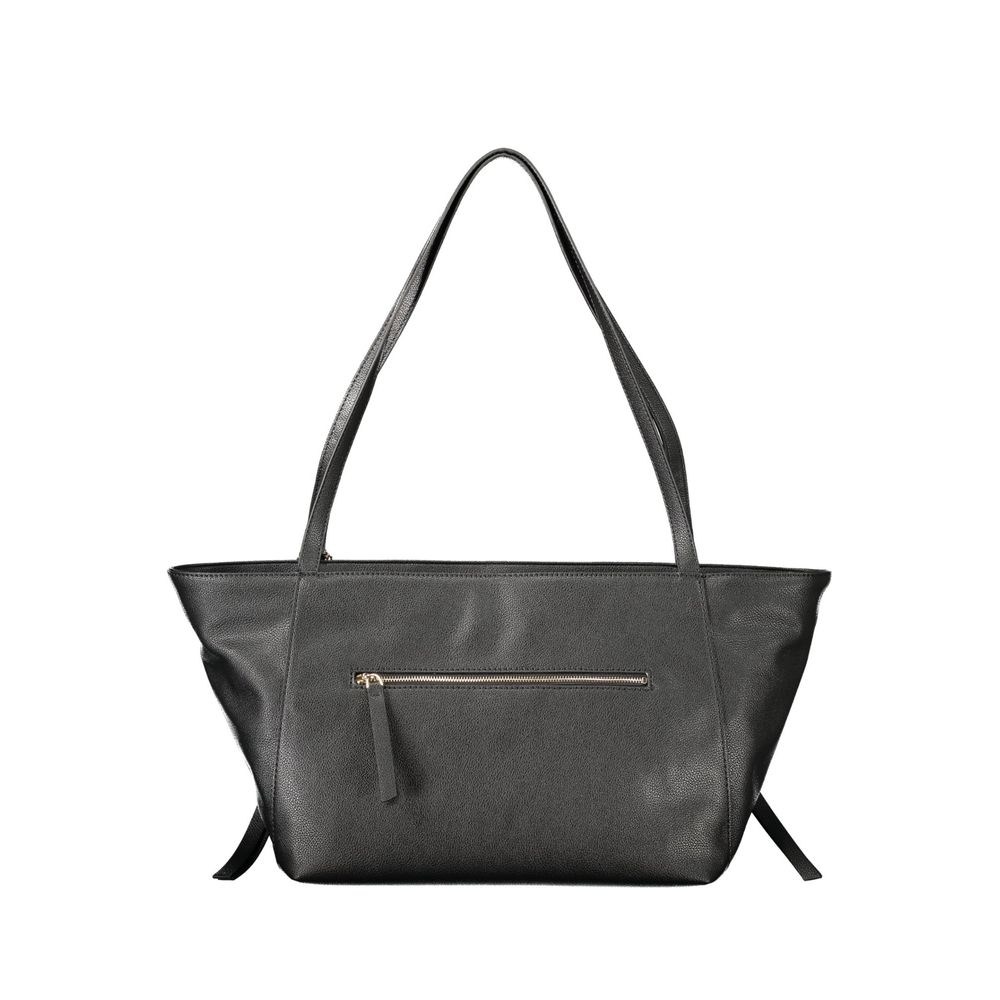 Evening Handbag by Guess Jeans for women in polyurethane black features a signature silhouette, showcasing a secure zipper and signature built-in-compartments & external-pockets with versatile detachable-strap & handle for a sophisticated look.